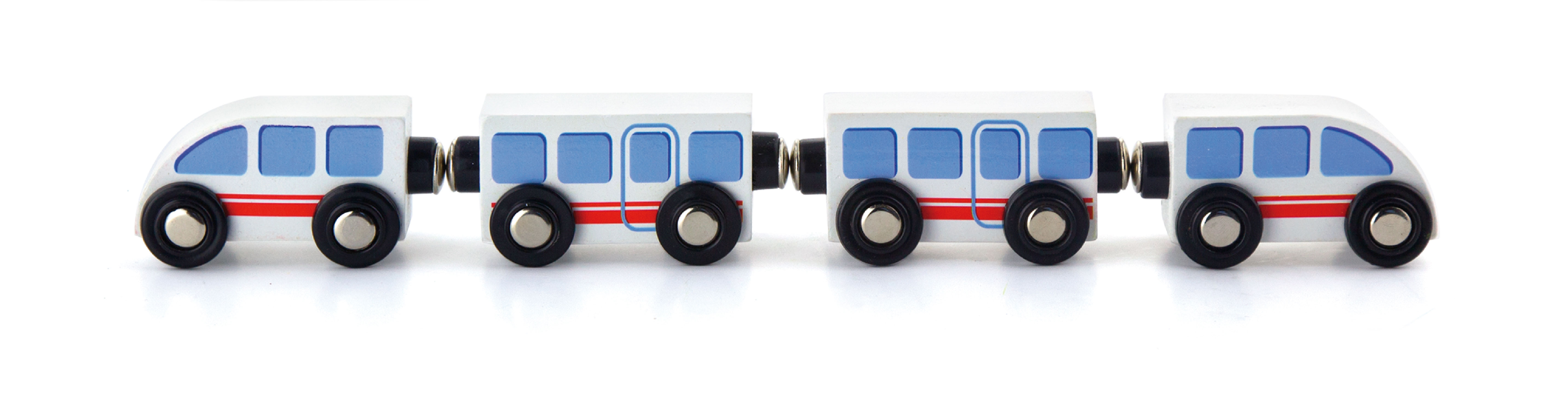 White Train Set Buy Viga - Bullet Train Set Accessory Magnetic Train Toy Online | Mumzworld