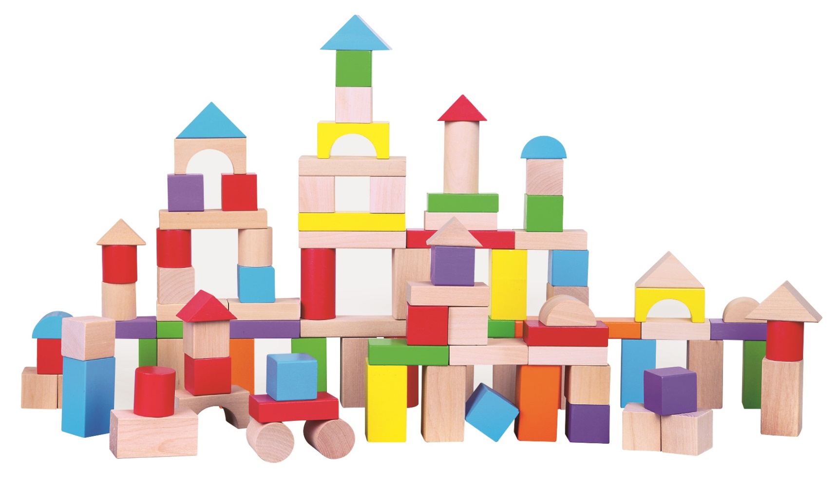 Buy Viga - Wooden Building Blocks Set - Classic Educational ...