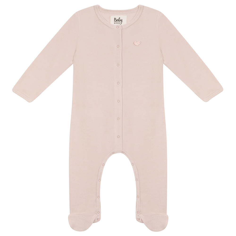 Boreas - Pink Velvet Organic Romper | Buy at Best Price from Mumzworld