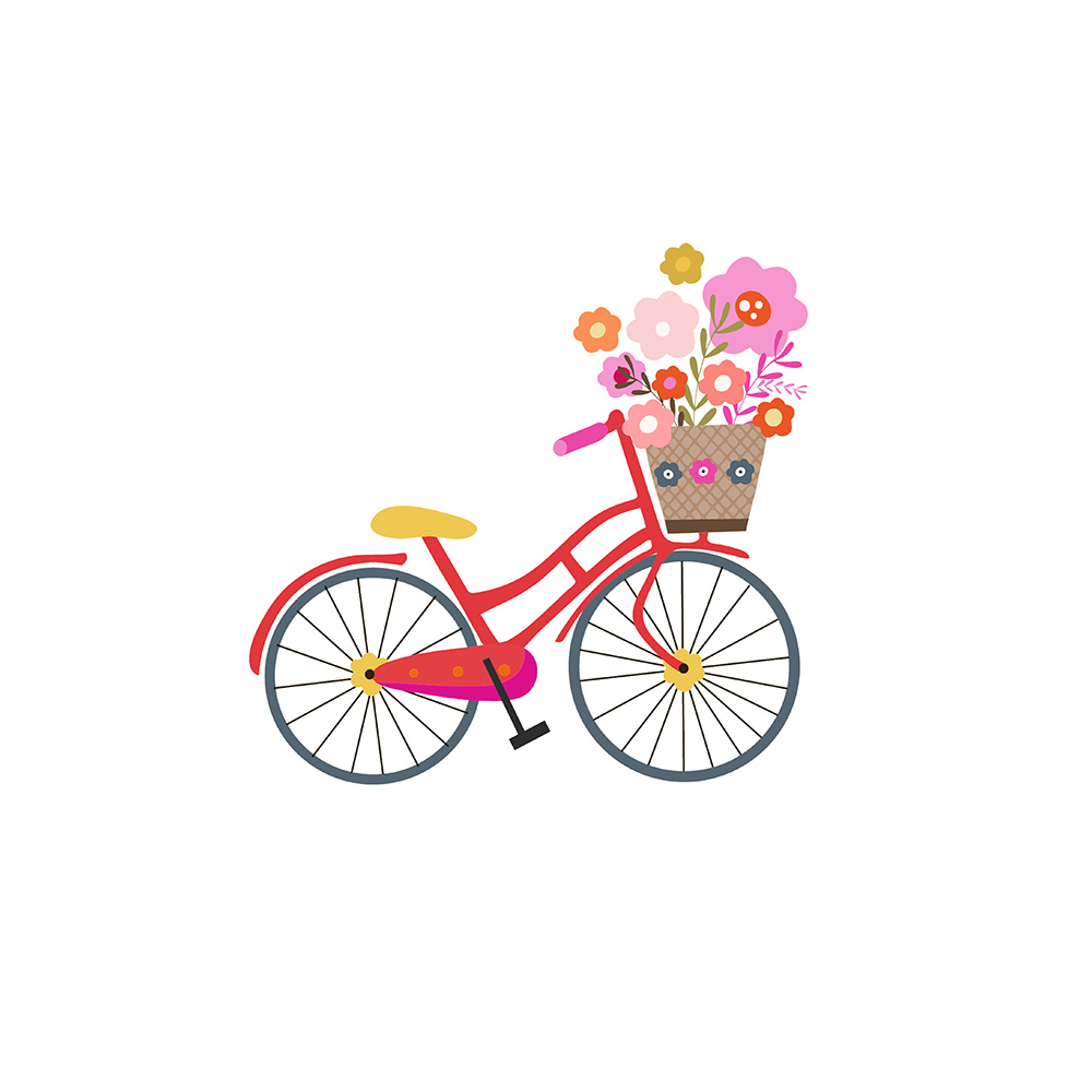 Paper Crew Floral Bicycle Wall Art Print Buy at Best Price from