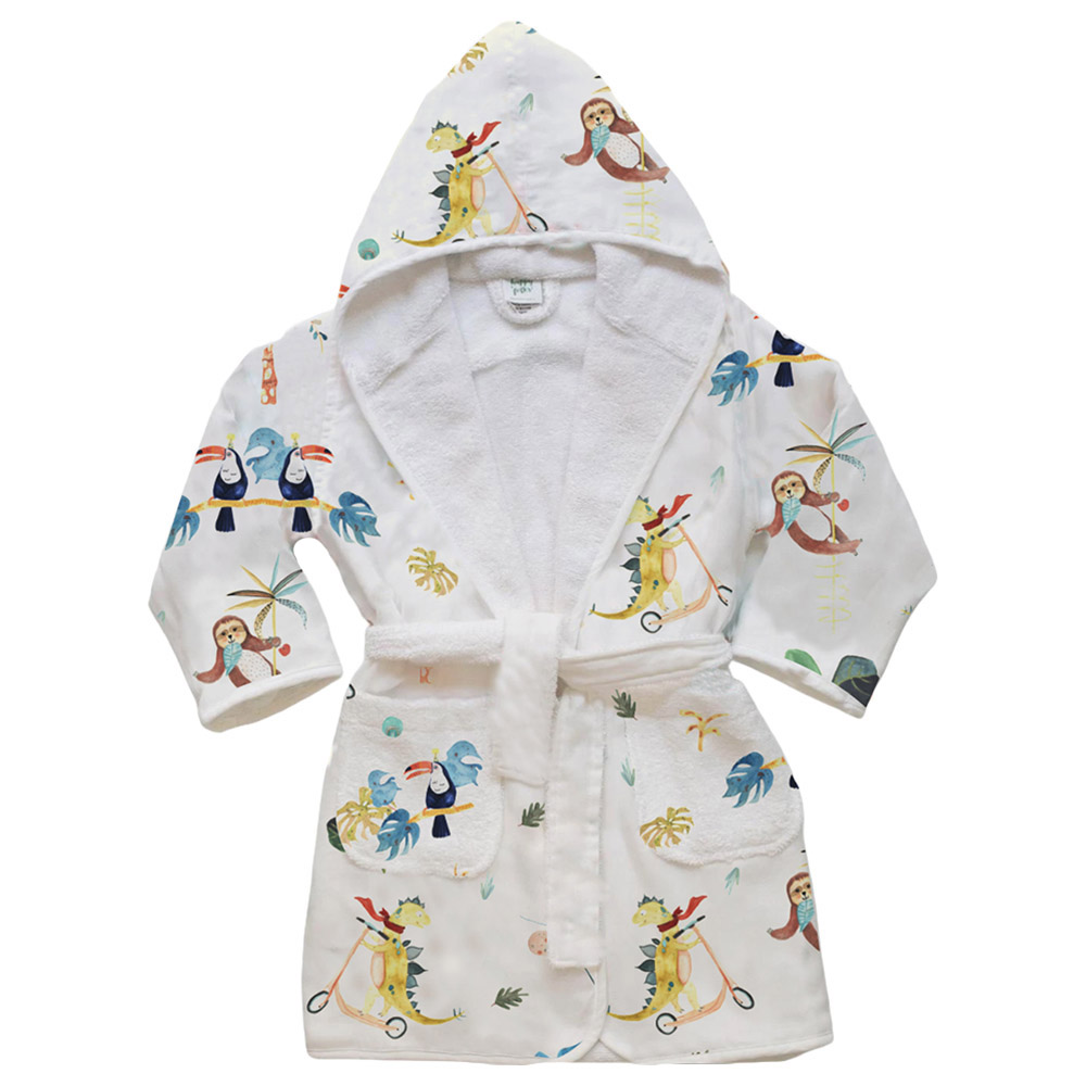 Boreas Dinosaur 100 Organic Bathrobe White Buy at Best Price