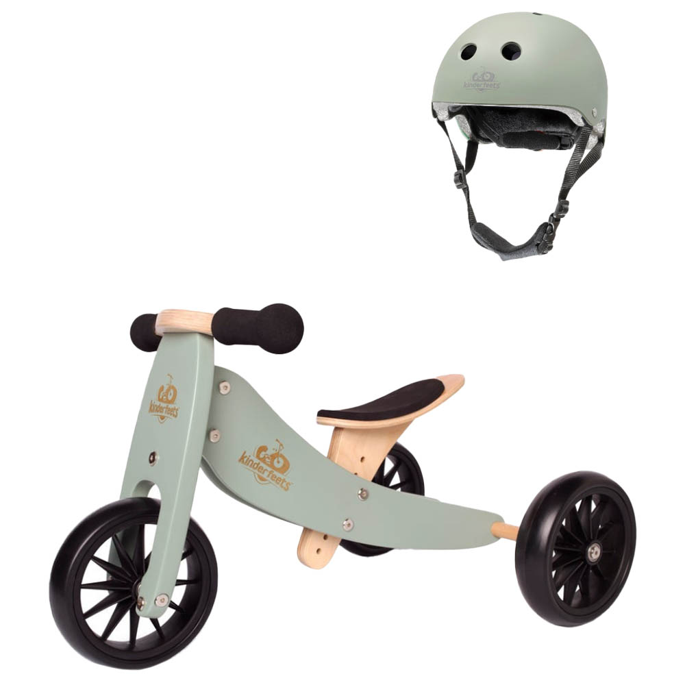 Kinderfeets Toddler Tricycle & Helmet Sage