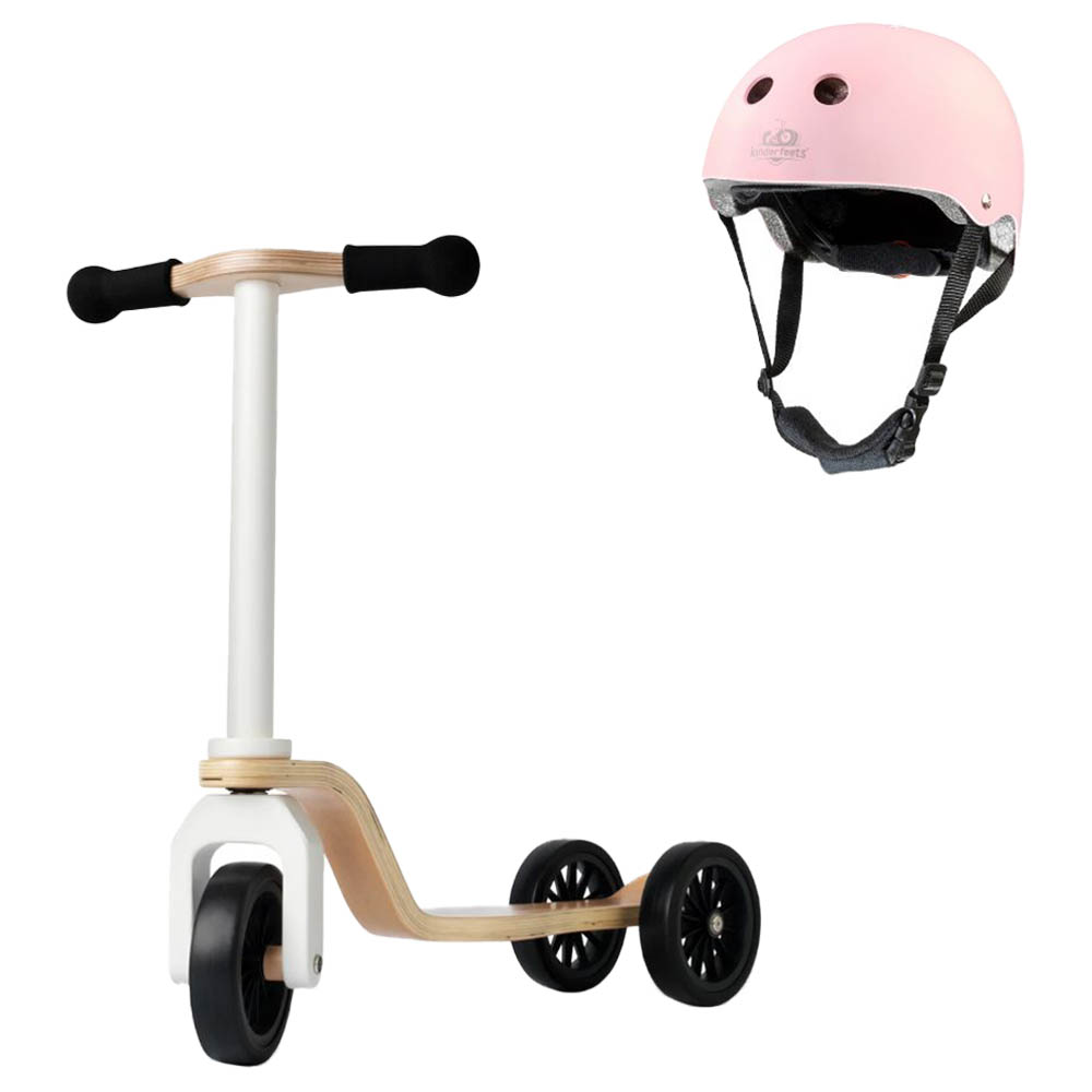 Kinderfeets Toddler Scooter & Helmet Rose