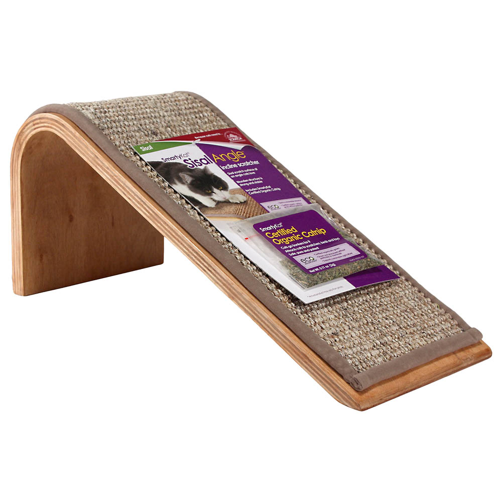SmartyKat Sisal Angle Ramp Cat Scratcher With Catnip