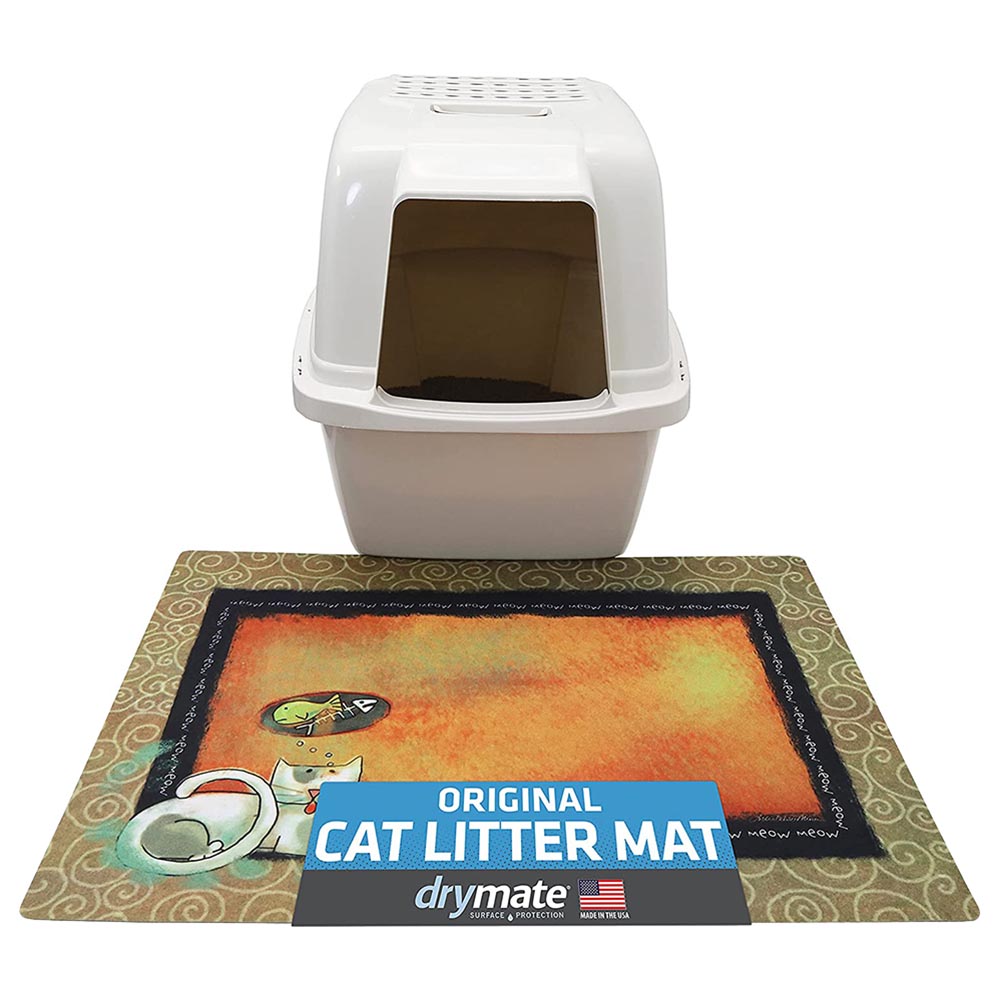 Drymate, Corner Cat Litter Mat, Gray 