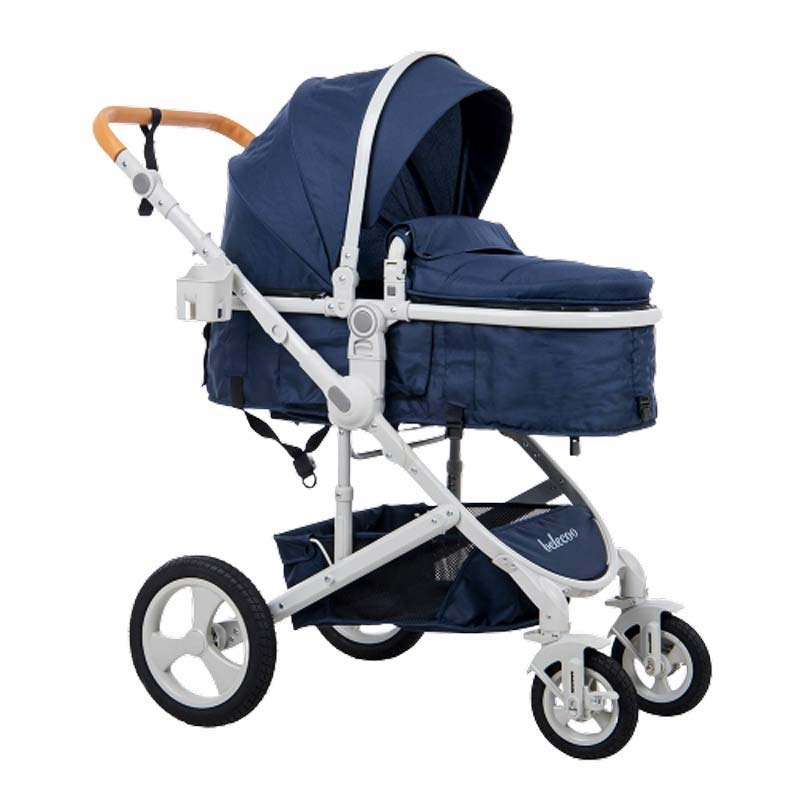 Belecoo 7 Blue Stylish 3 in 1 Pram Buy at Best Price from Mumzworld