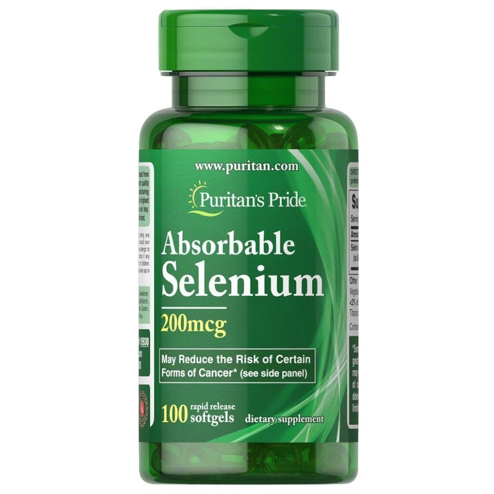 Puritan Pride Absorbable Selenium Dietary Supplements 200mcg 100