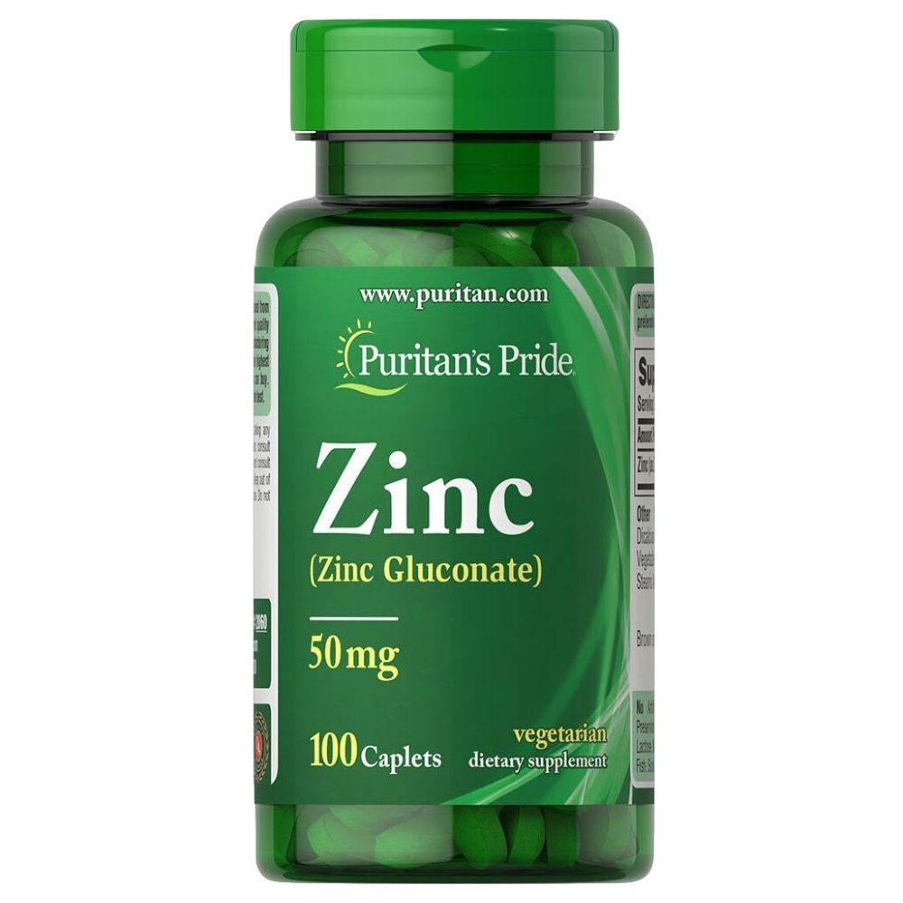 Puritan Pride Zinc Gluconate 50mg 100 Tablets
