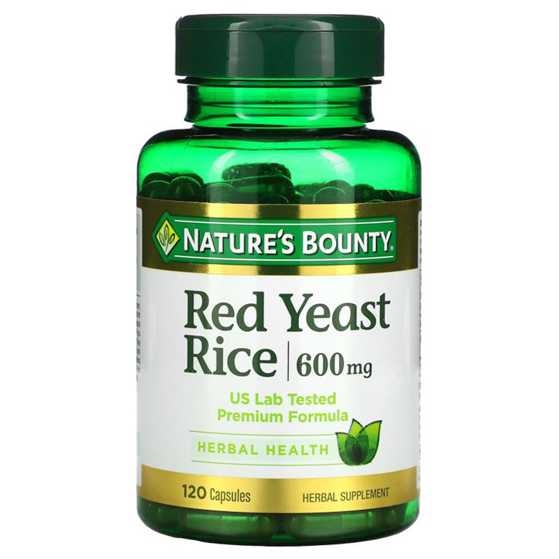 Nature's Bounty Red Yeast Rice Capsules 600mg 120's