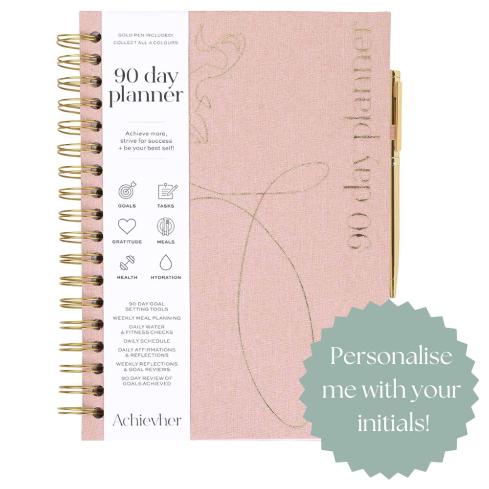Prickly Pear - 90 Day Planner w/ Pen - B5 Size - Powder Pink