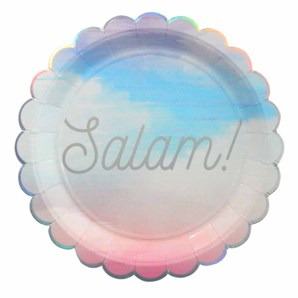 Peacock Supplies Salam Party Plates Pastel 10pcs