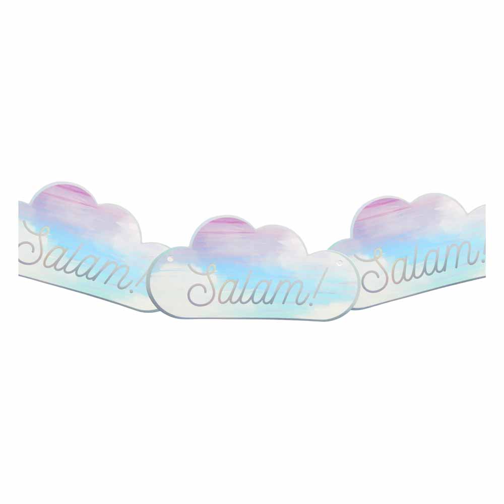 Peacock Supplies Salam Party Banner Pastel
