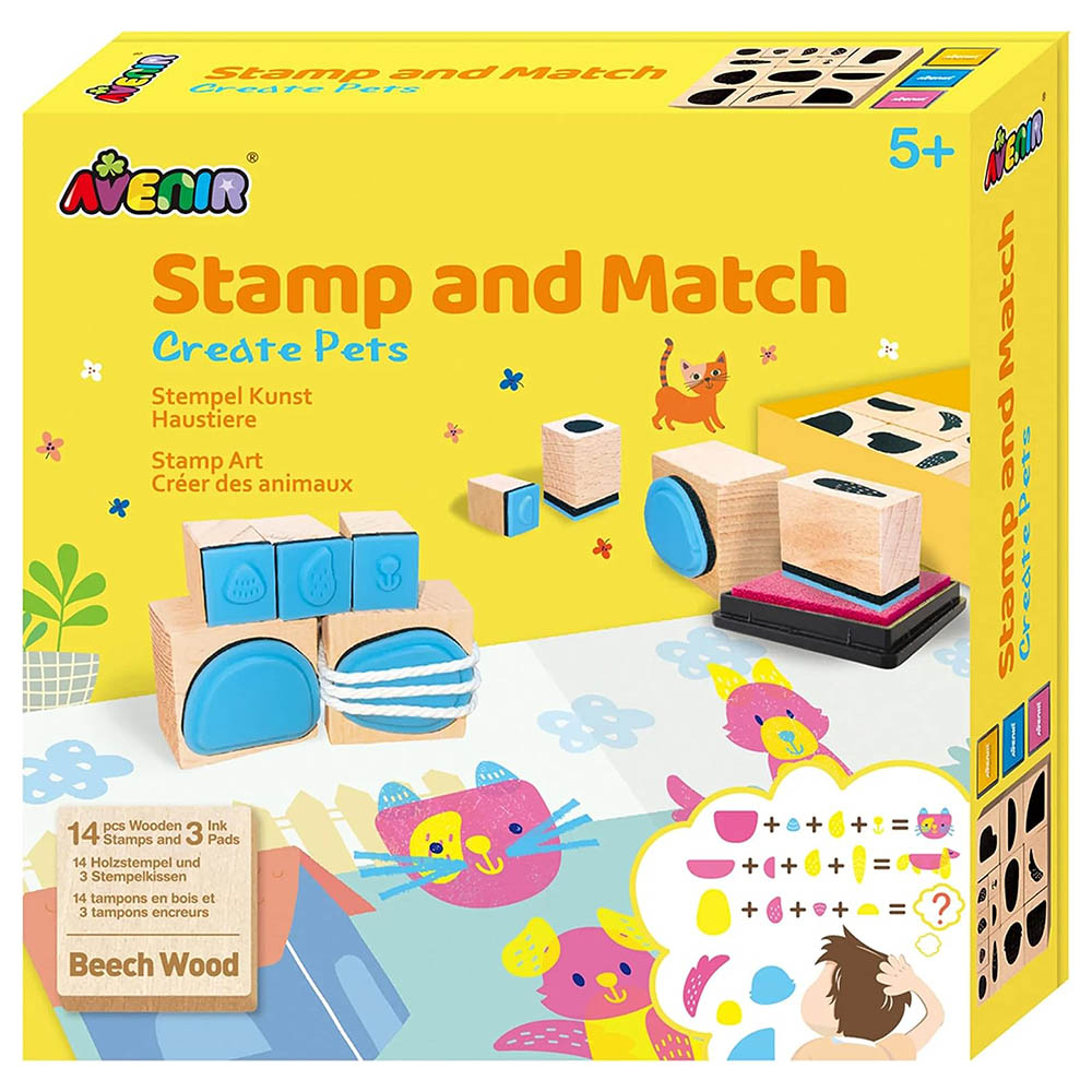 Buy Avenir - Stamp & Match Craft Kit - Create Pets in UAE | Mumzworld