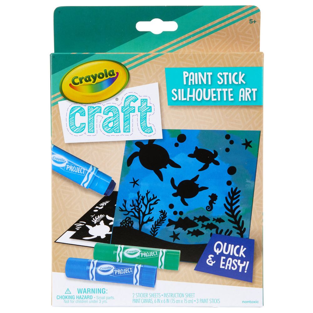 Crayola Craft Paint Stick Silhouette Art Set 3