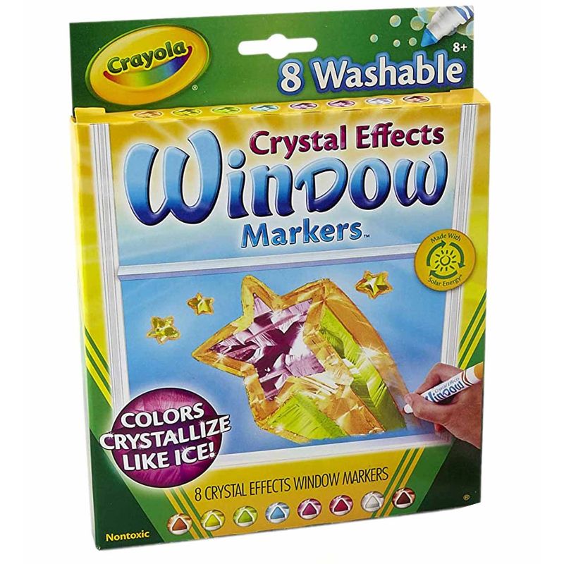 Crayola 8 Washable Crystal Effects Window Markers Buy at Best Price