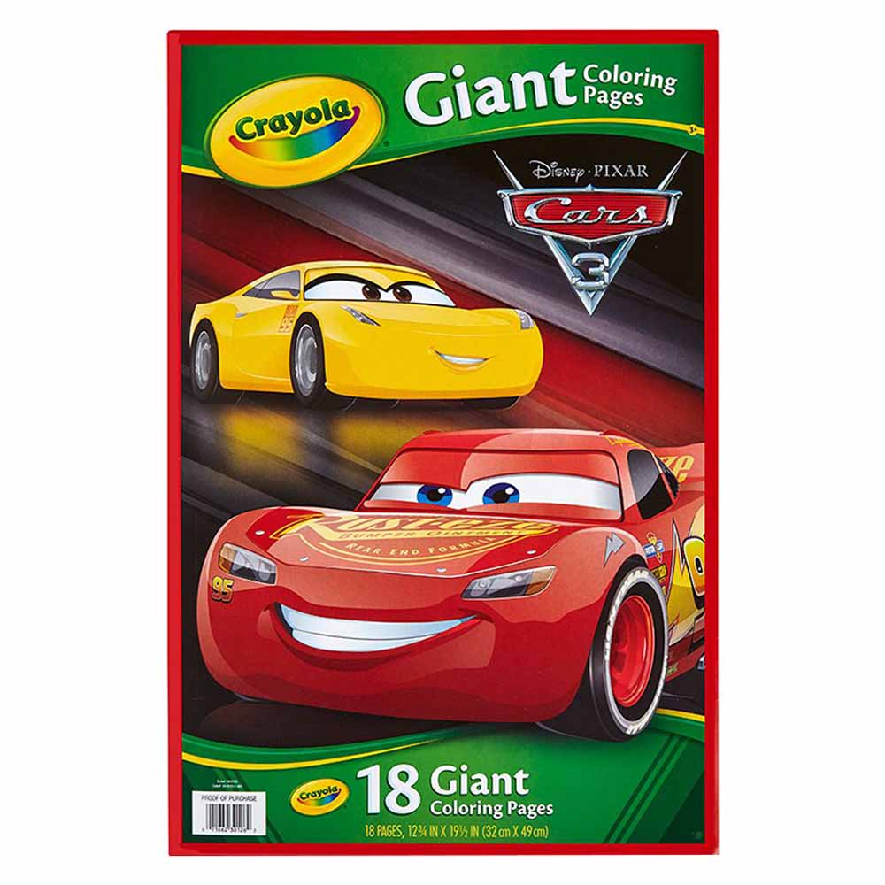 Buy Crayola - Cars 3 Giant Coloring Pages in KSA | Mumzworld