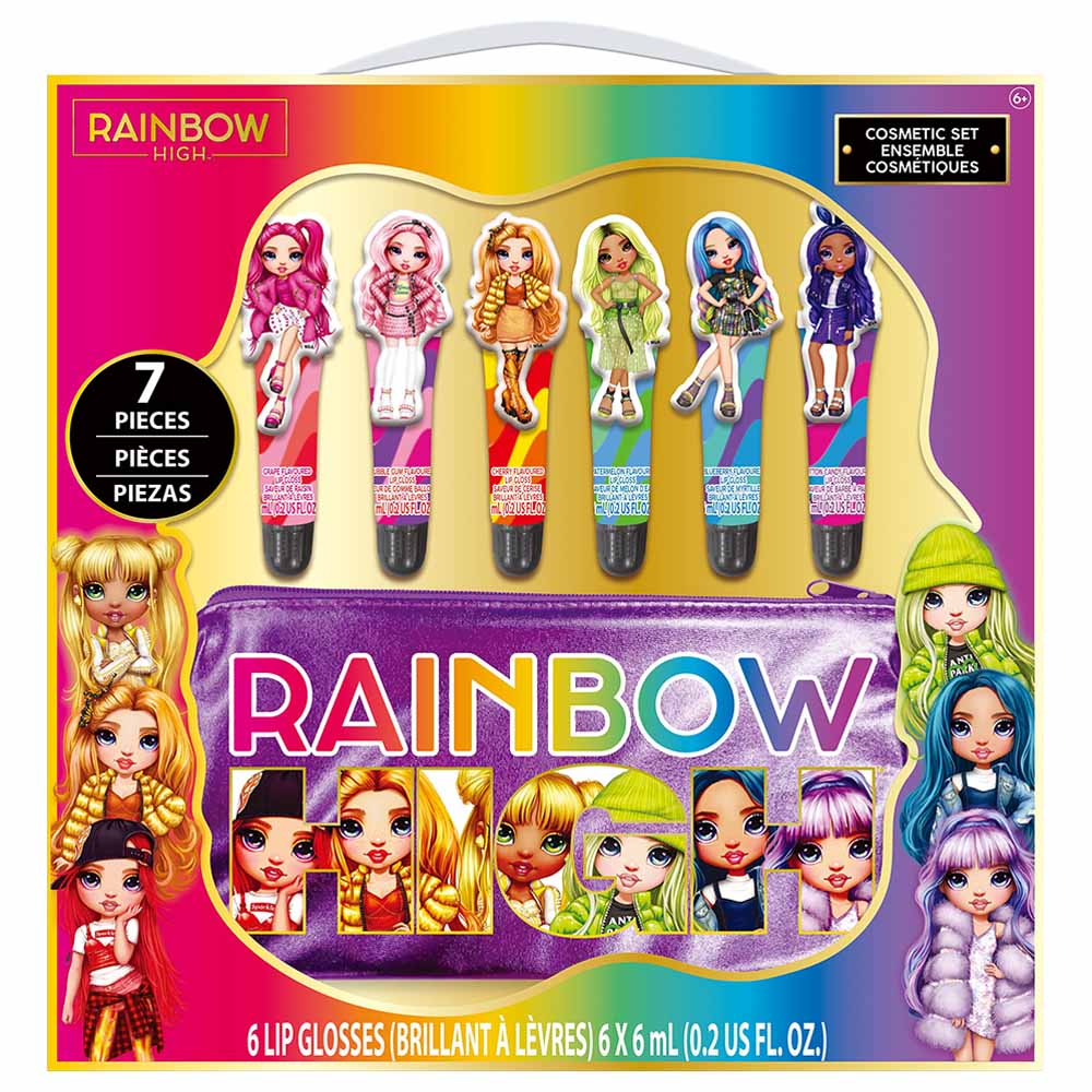 Rainbow High Pack of 6 Lip Gloss Set With Bag Buy at Best Price