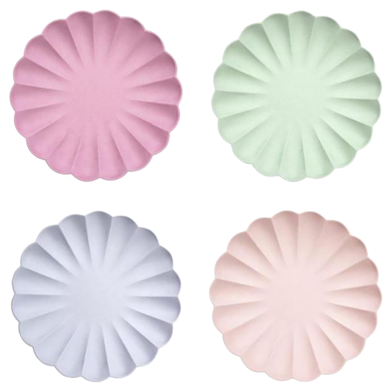 Meri Meri - Multicolor Simply Eco Large Plates 8pcs