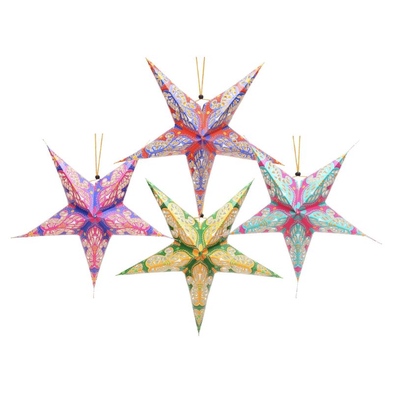 Eid Party - Paper Hanging Star Decorations - Multi