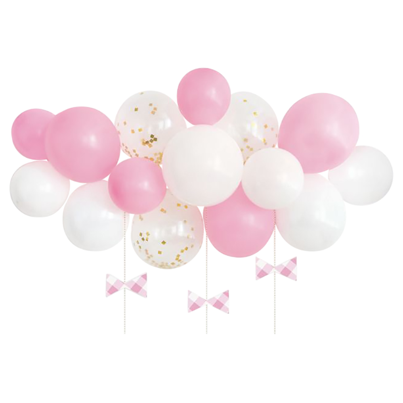 Buy Unique - Pink Gingham 1st Birthday Balloon Arch Kit in UAE | Mumzworld