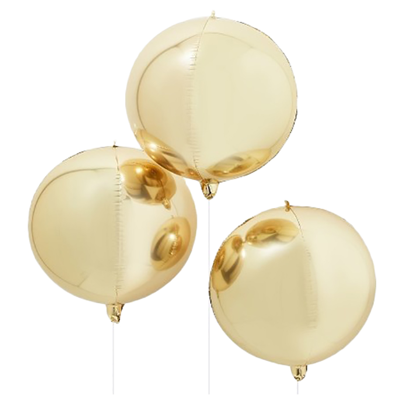 Ginger Ray Gold Foil Orb Balloons Buy at Best Price from Mumzworld