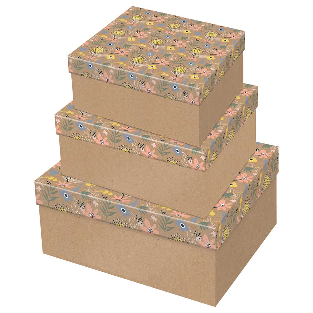 Buy Giftmaker - Floral Blush Nested Boxes - Small in UAE | Mumzworld