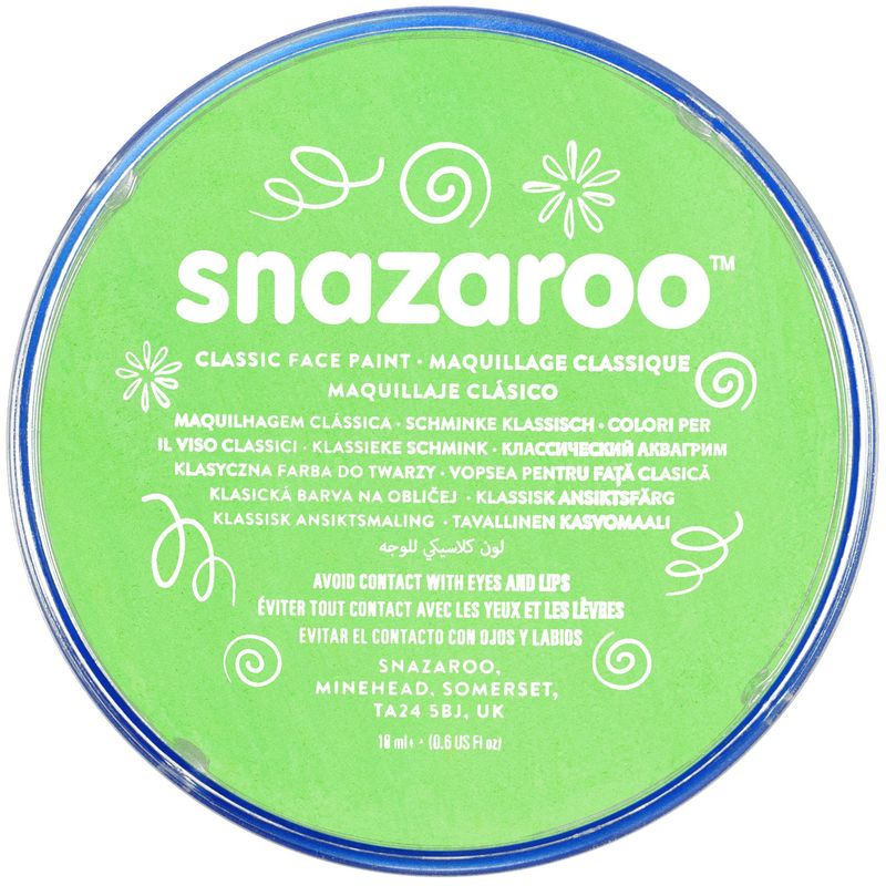 Snazaroo Bright Green18ml Tubs Make Up Unisex 18ml X 5 Pack Snazaroo Bright Green18ml Tubs Make Up Unisex 18ml X 5 Pack