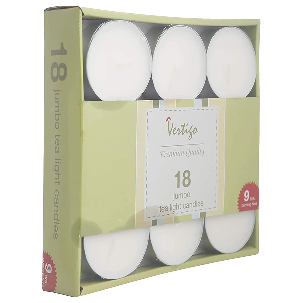 Vertigo Jumbo Tea Light Candles 18Pcs 43G