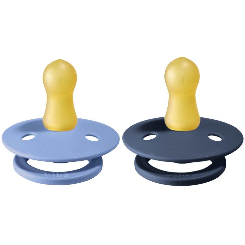 Bibs Pacifier Size 1 06M Pack of 2 Sky Blue / Steel Blue Buy