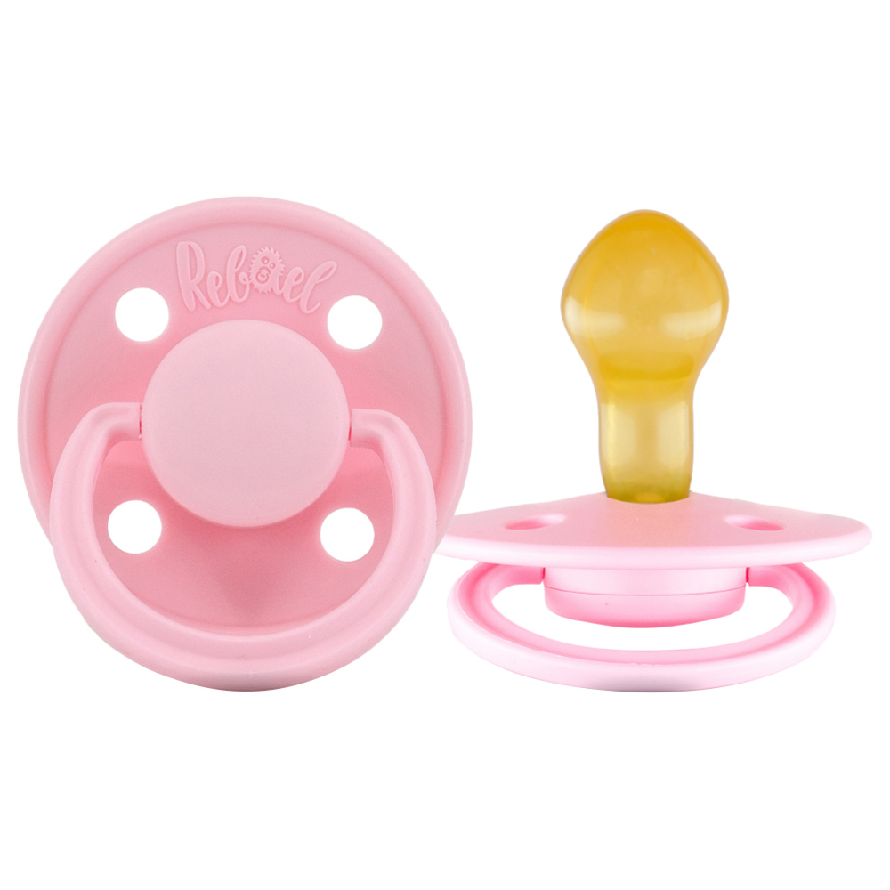 Round Pacifer Buy Rebael - Mono Round Pacifier S2 6M+ - Sweet Pink in UAE | Mumzworld