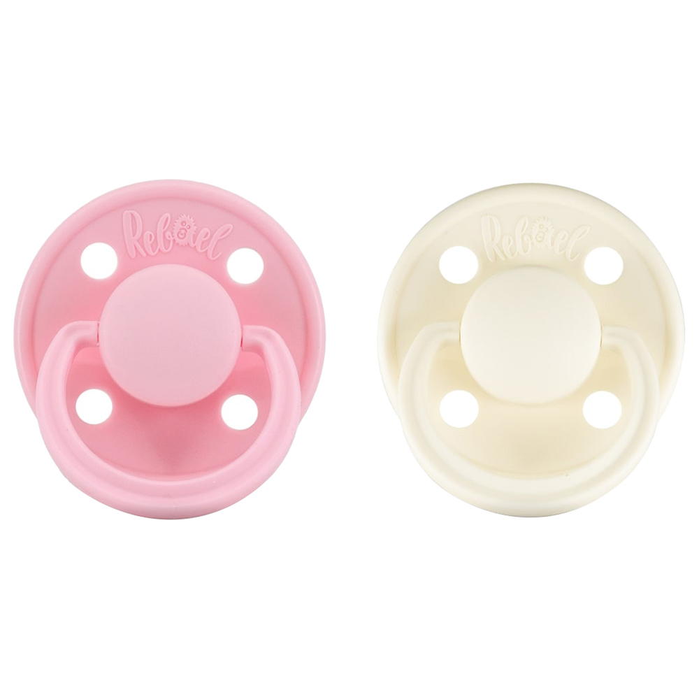 Buy Rebael - Mono Round Pacifier S2 6M+ - Pack of 2 - Pink/Champagne in ...