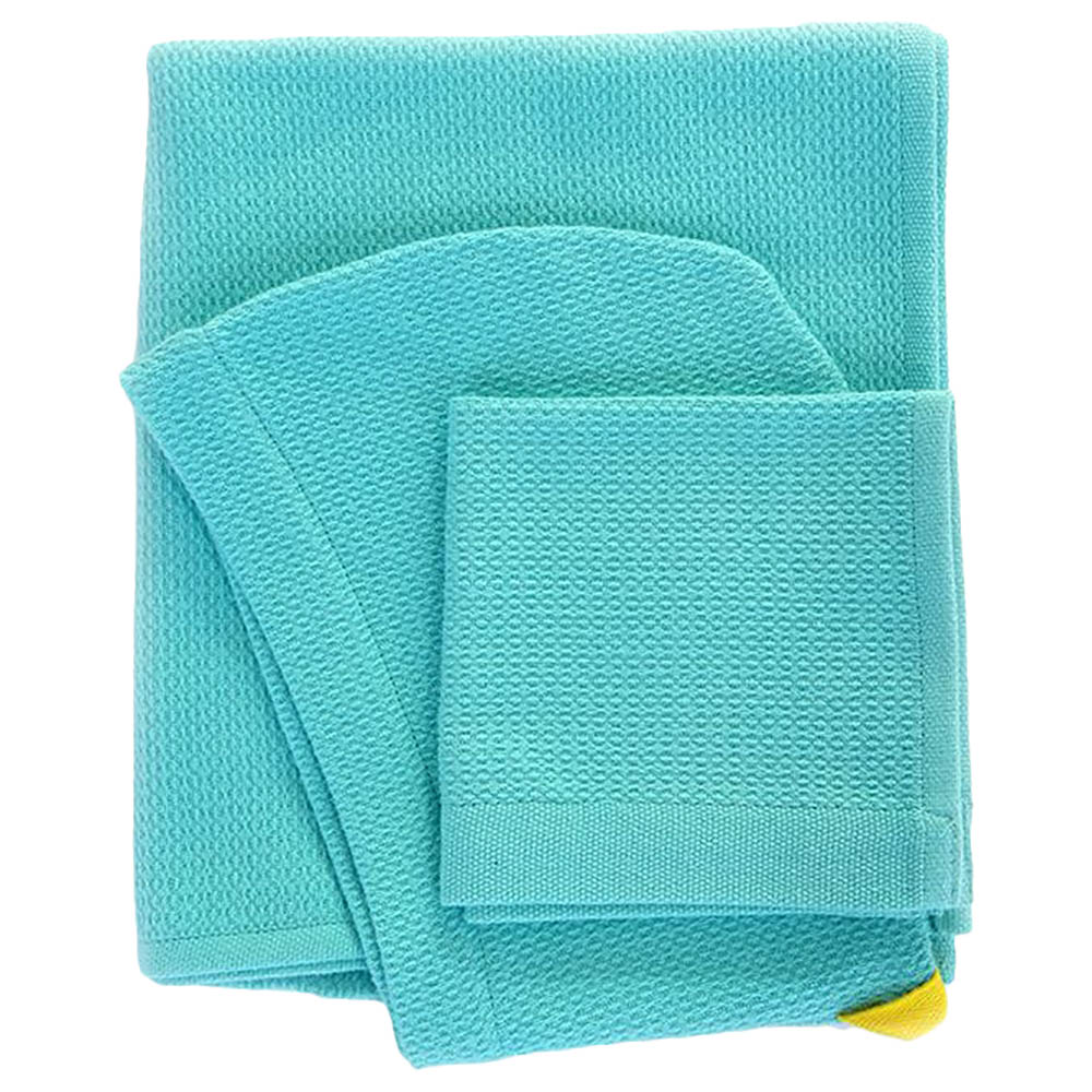 Buy Ekobo Bambino Baby Hooded Towel Wash Cloth Set Lagoon in