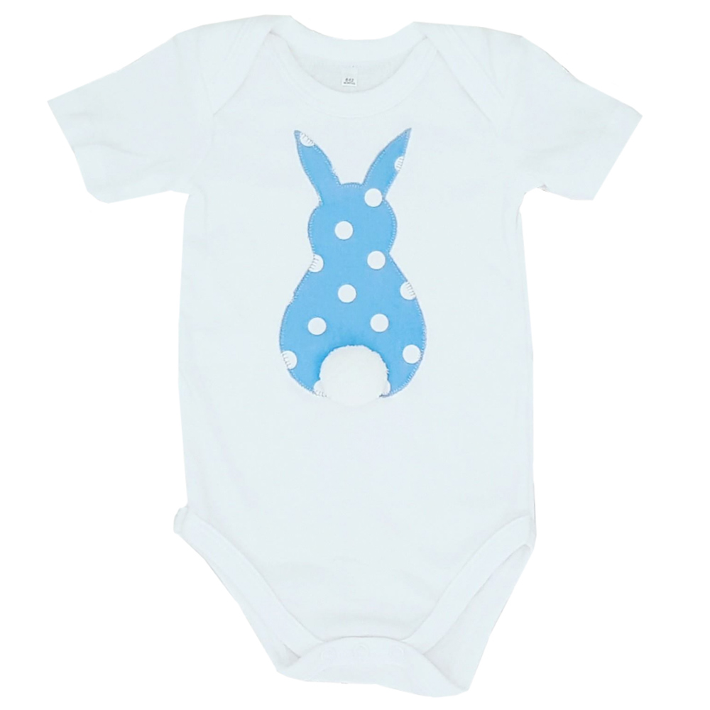 baa baa black SHEEP - Light Blue Bunny Tail Bodysuit