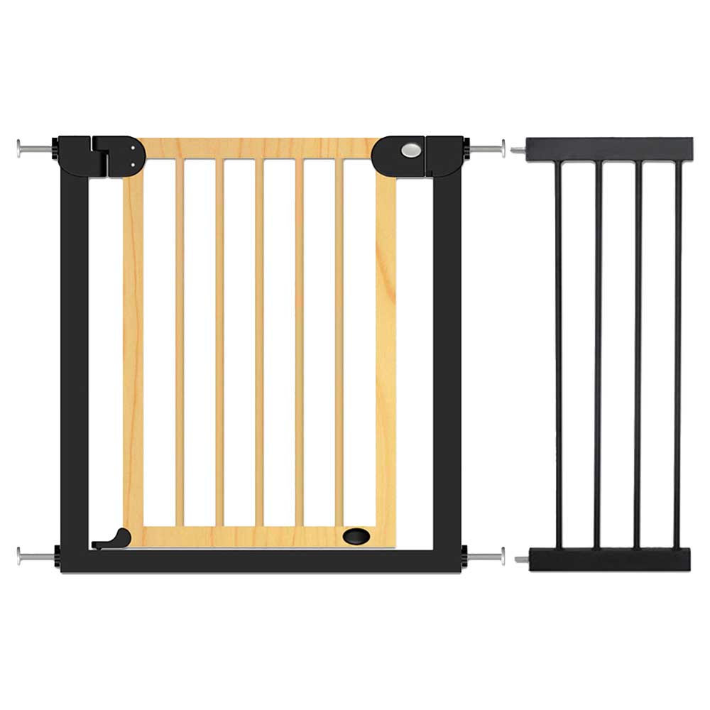 Baby Safe - Wooden Safety Gate With 28cm Extension - Natural Wood