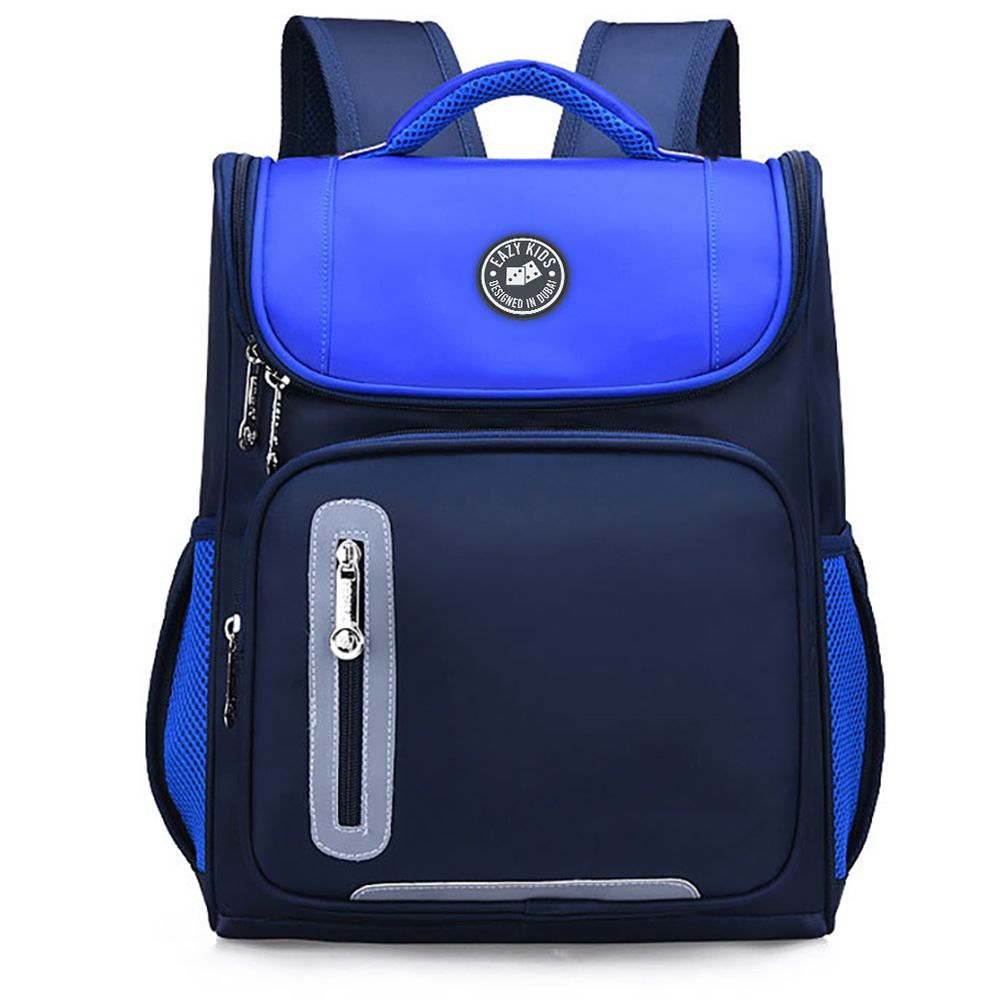 Eazy Kids Ergonomic School Bag Blue 15 Inch