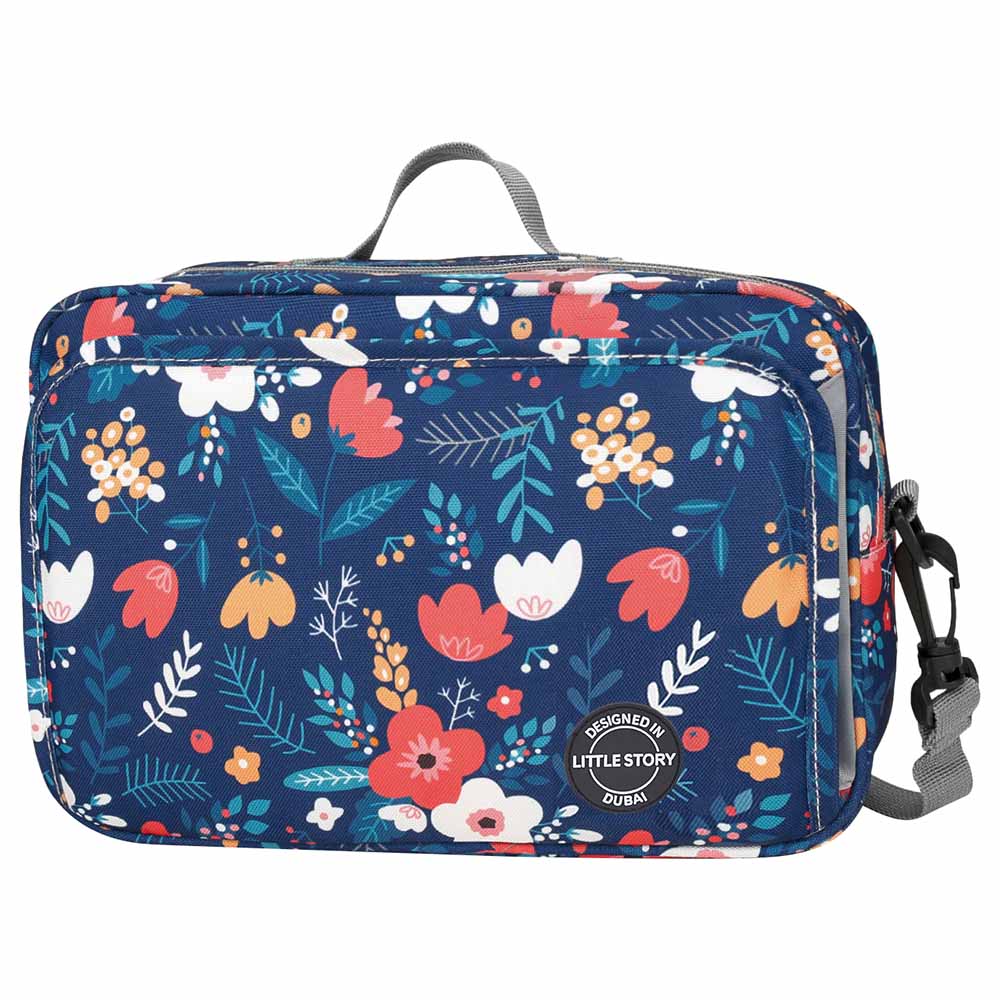 Little Story Baby Diaper Changing Clutch Kit Floret Blue