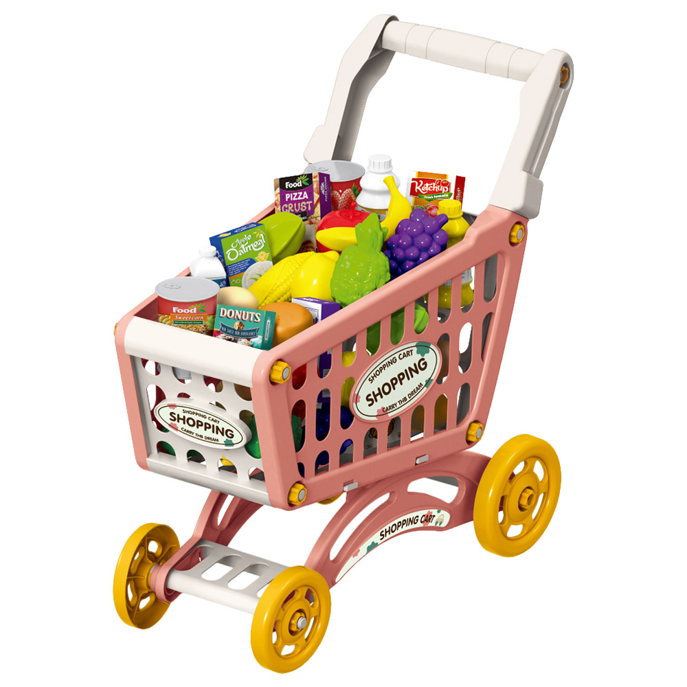 Pink toy hot sale shopping cart
