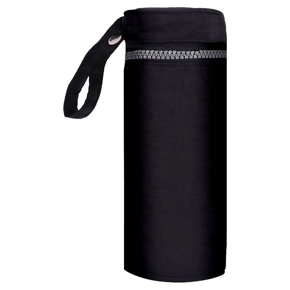 Little Story Insulated Bottle Bag W/ Clip On Black