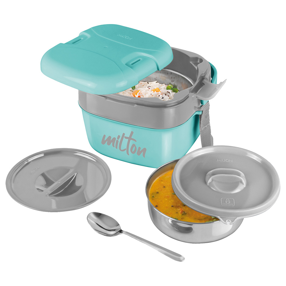 Milton Small Inner Stainless Steel Lunch Box 800ml Aqua Green