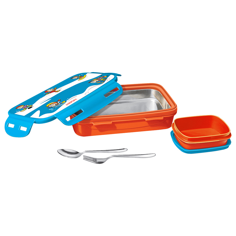 Milton Steely Mini Lunch Box w/ Container 400ml Blue