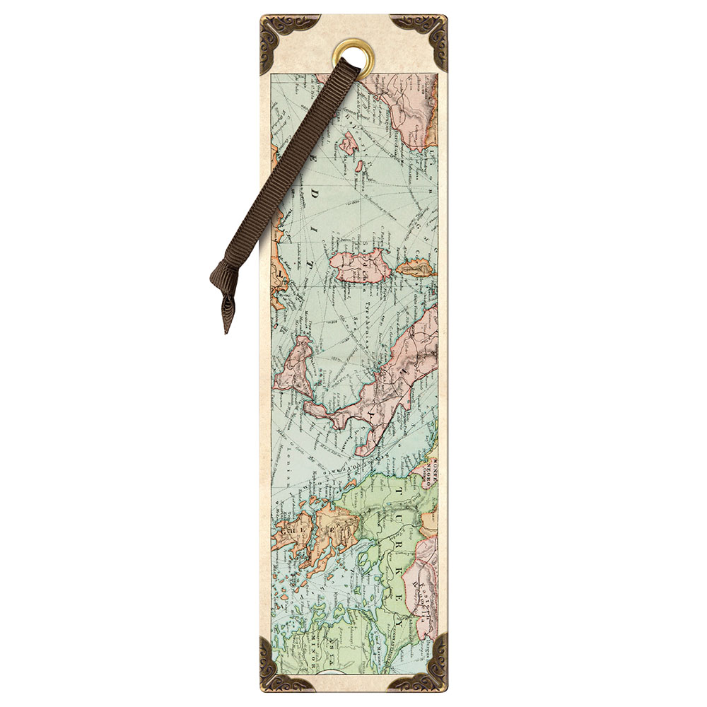 If - Vintage Bookmark - Map