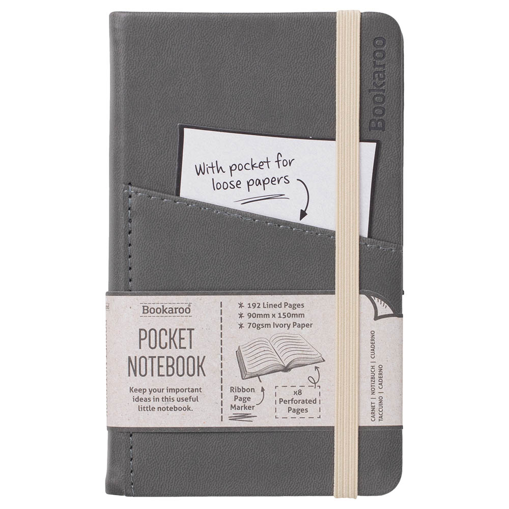 Charcoal Notebook Bookaroo Bigger Things Notebook - Flexible Faux ...