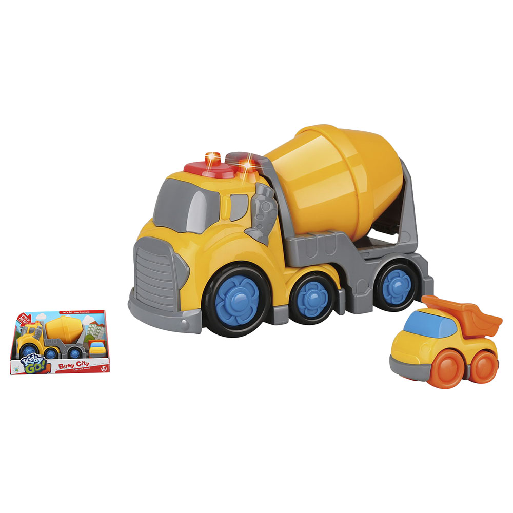 Kiddy Go Concrete Mixer Toy Truck W Lights Sound 19 5 Cm toddler-cement-mixer-toy-vehicles-battat