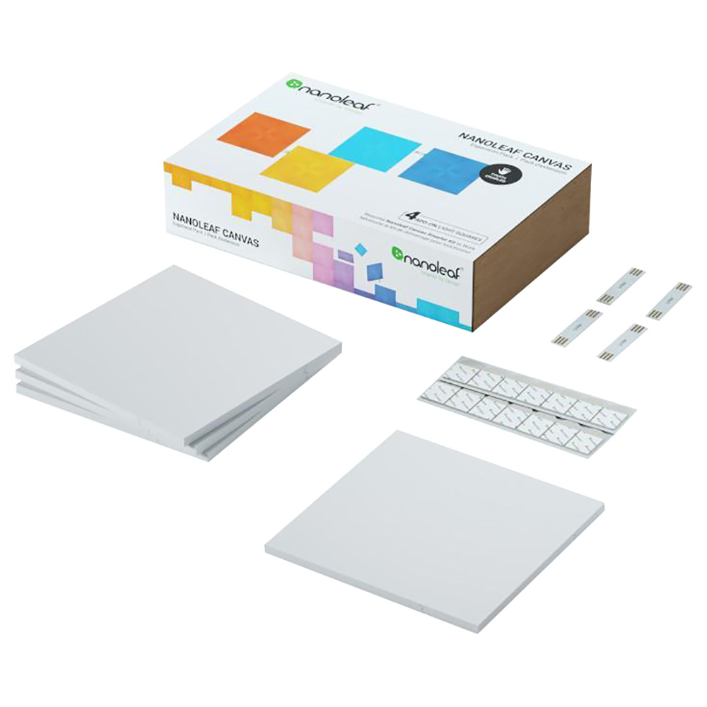 Buy Nanoleaf - Pack of 4 Canvas Square - White (Controller Not Included ...