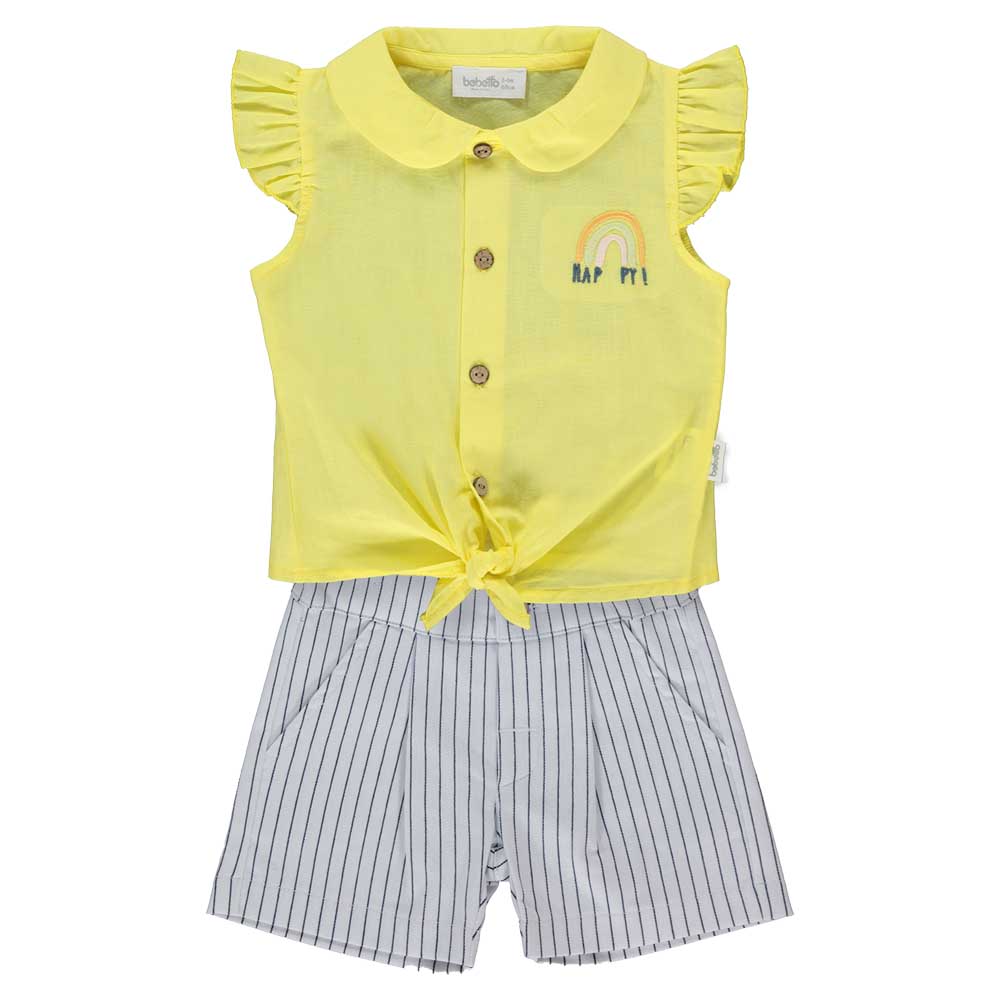 Bebetto 2pcSet Baby Girl Top & Shorts Yellow