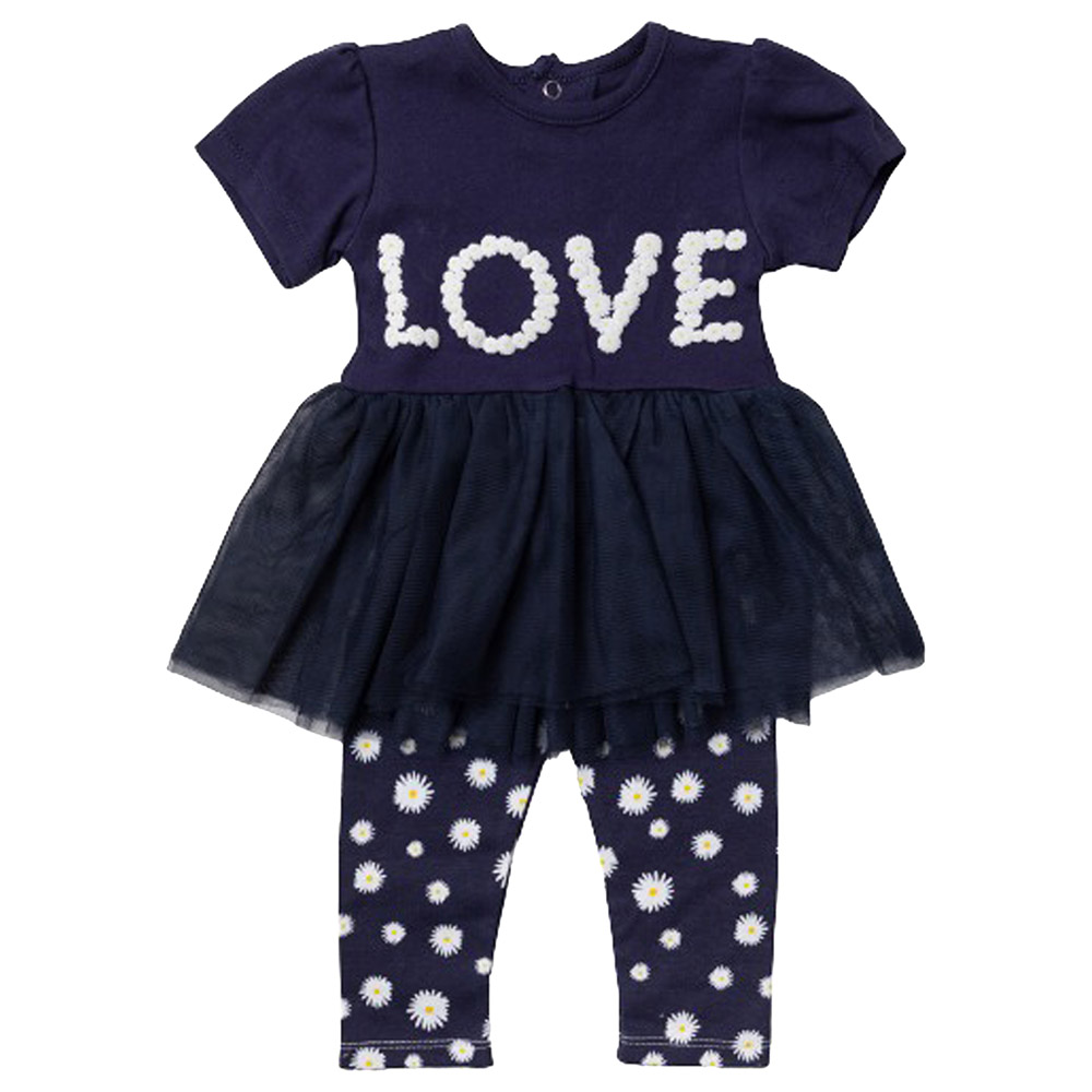 Baby girl dress with sales leggings
