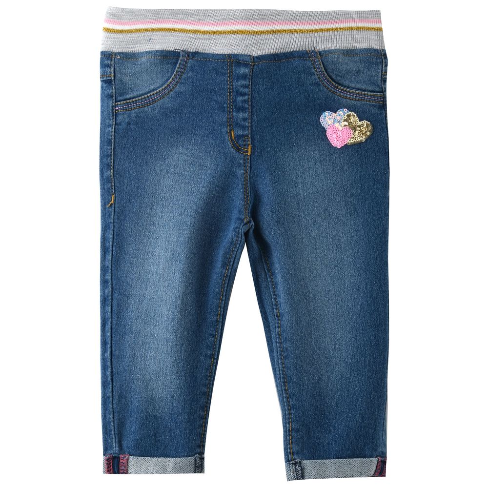 Little Kangaroos Baby Girls Denim Jeans Light Denim Blue