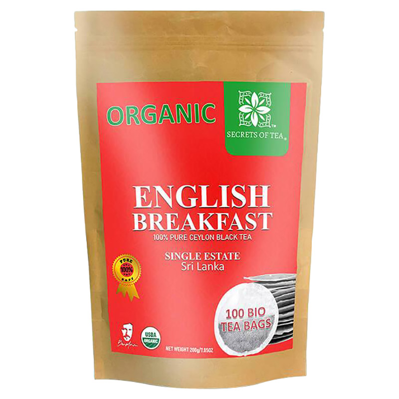 Secrets Of Tea Organic English Breakfast Black Tea 200G