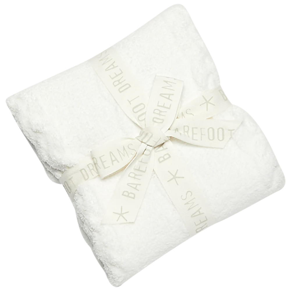 Barefoot Dreams CC Heathered Cable Baby Blanket White Buy at Best Price from Mumzworld