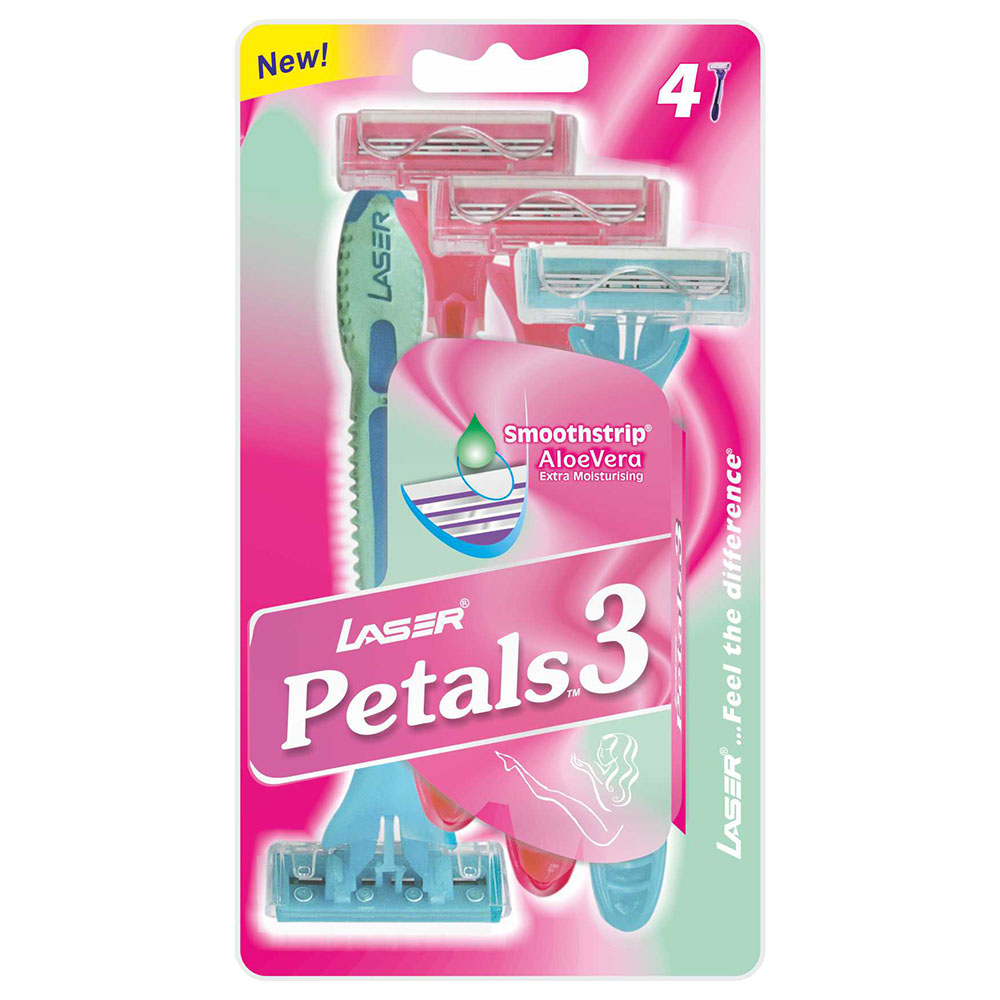 Buy Laser - Petals 3 Womens Razor - 4pc in UAE | Mumzworld